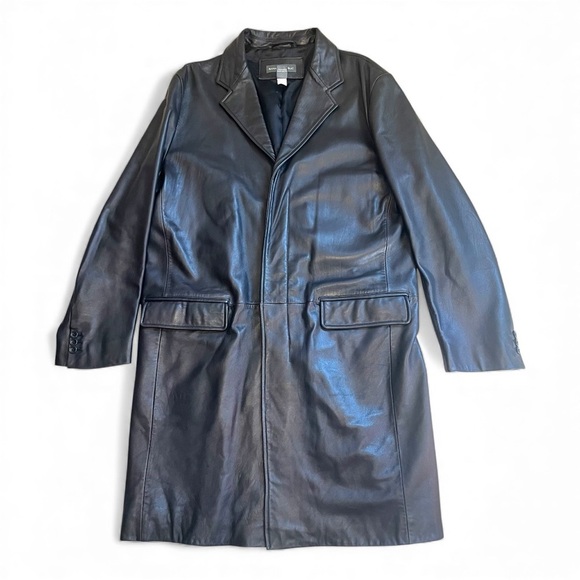Banana Republic Genuine Buttery Leather Trench Coat - Picture 1 of 17